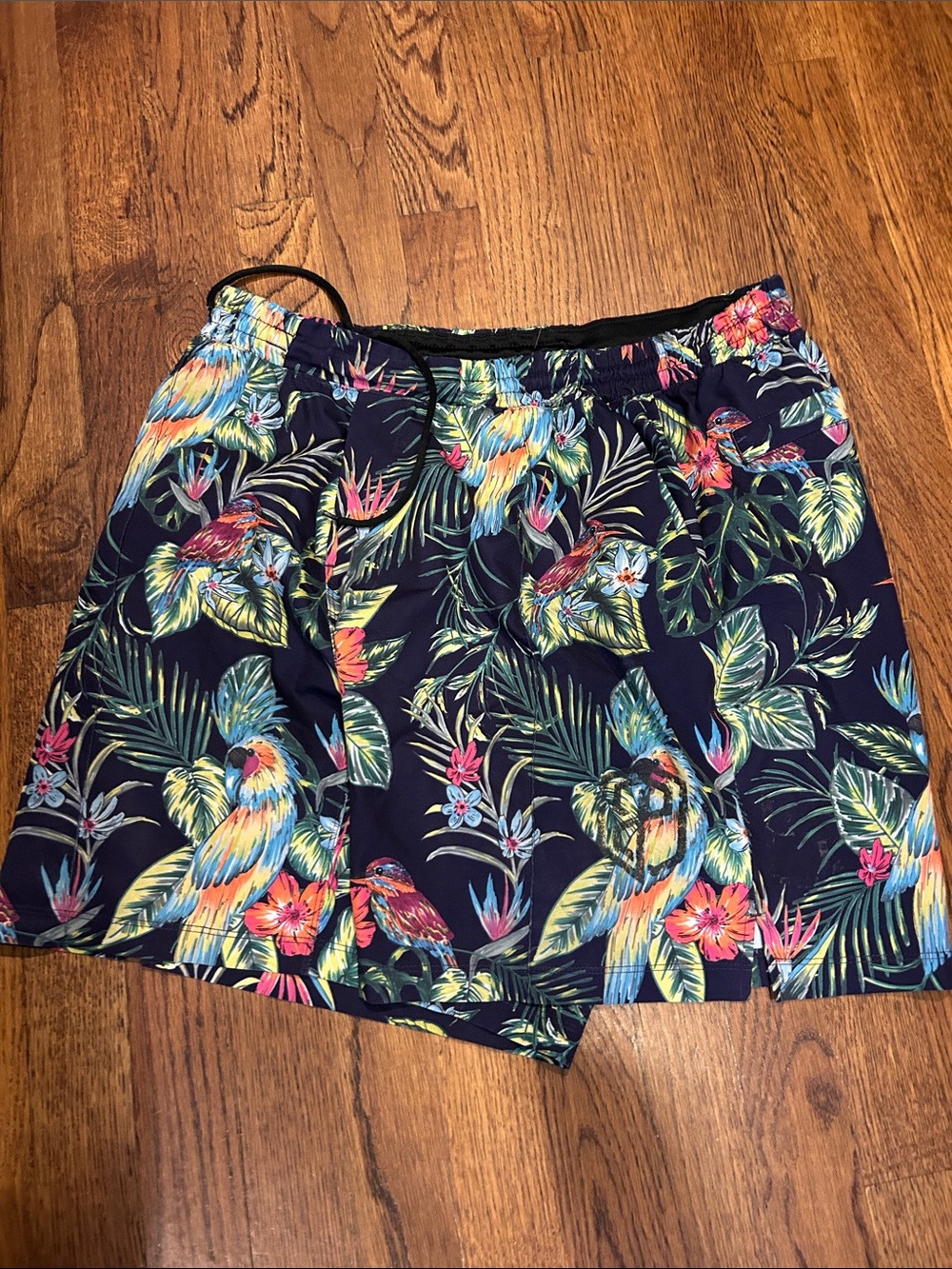 Born Primitive Black Tropical Parrot Hybrid Shorts